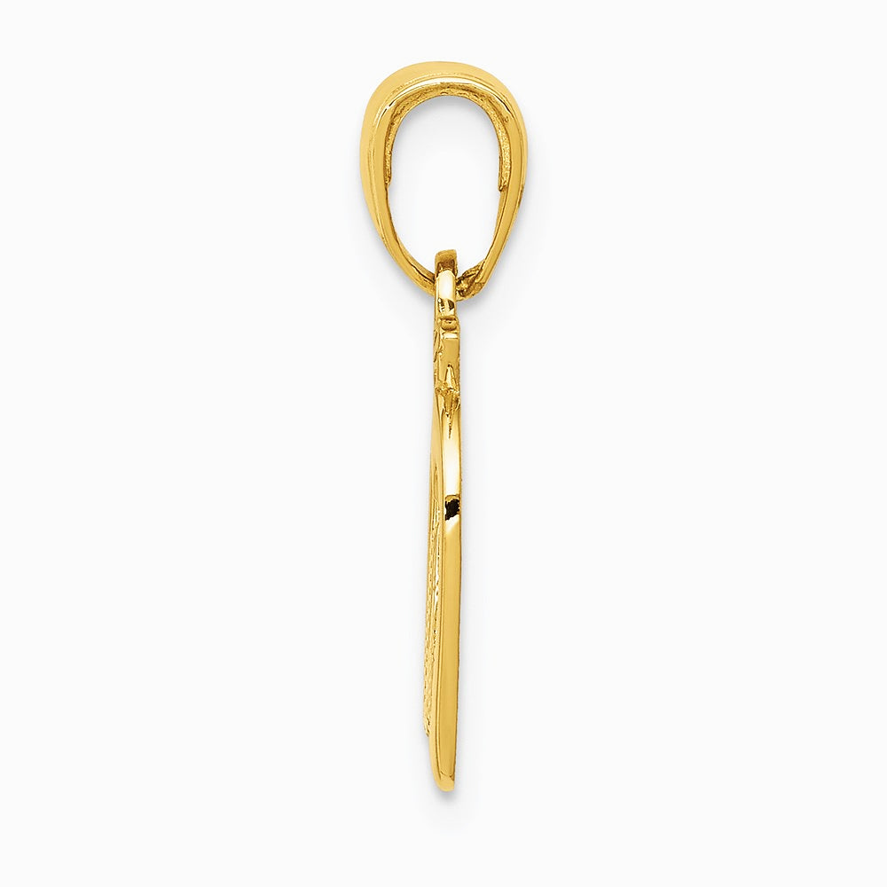10K / 14K Yellow Gold New York Skyline in Apple Pendant - Product Photo