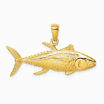 10K / 14K Yellow Gold Yellowfin Tuna Fish Pendant - Product Photo