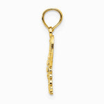10K / 14K Yellow Gold Diamond-cut Butterfly Pendant - Product Photo