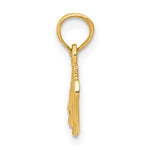 10K / 14K Yellow Gold Textured Alligator Pendant - Product Photo
