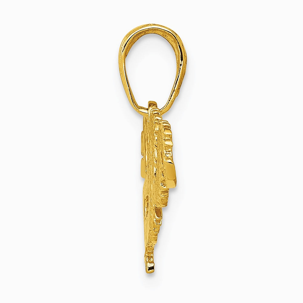 10K / 14K Yellow Gold Dragon Pendant - Product Photo