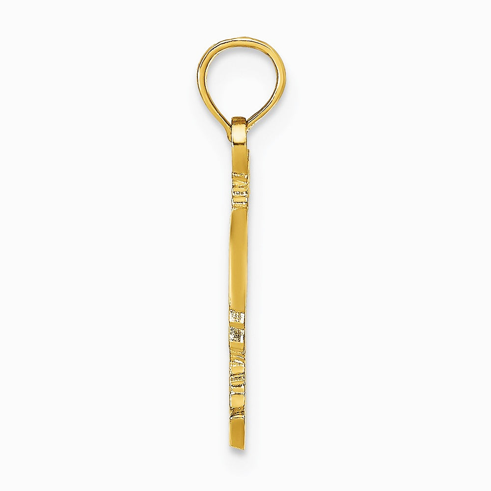 10K / 14K Yellow Gold Rooster Pendant - Product Photo