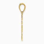 10K / 14K Yellow Gold Lion Head Pendant - Product Photo