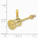 10K / 14K Yellow Gold Guitar Pendant - Product Photo