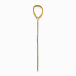 10K / 14K Yellow Gold Large Satin Cross Pendant - Product Photo