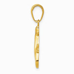 10K / 14K Yellow Gold Gecko Pendant - Product Photo
