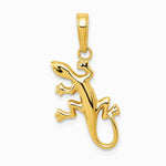 10K / 14K Yellow Gold Gecko Pendant - Product Photo