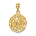 14K Brushed Diamond-Cut Virgin Mary Pendant - Product Photo