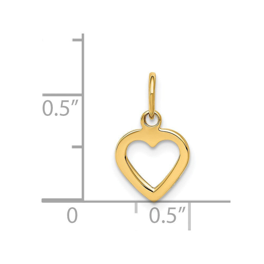14K Polished Cut-out Heart Pendant - Product Photo