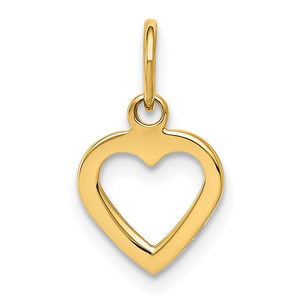 14K Polished Cut-out Heart Pendant - Product Photo