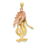 14k Two-Tone Mermaid Charm - Product Photo