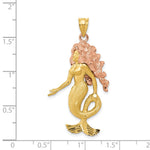14k Two-Tone Mermaid Charm - Product Photo
