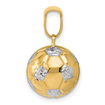 14K w/Rhodium Soccer Ball Pendant - Product Photo