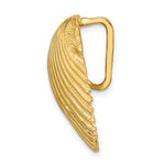 14K Yellow Gold Fits Up To 8mm and 10mm Medium Scallop Shell Slide - Product Photo