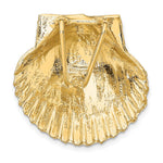 14K Yellow Gold Fits Up To 8mm and 10mm Medium Scallop Shell Slide - Product Photo
