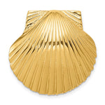 14K Yellow Gold Fits Up To 8mm and 10mm Medium Scallop Shell Slide - Product Photo