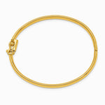 14K Yellow Gold Polished Hinged Safety Clasp Baby Bangle - Product Photo