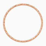 14K Rose Gold Polished Textured Slip-on Bangle Bracelet - Product Photo