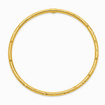 14K Yellow Gold Polished Diamond-cut Slip-on Bangle - Product Photo