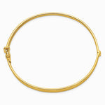 14K Yellow Gold Satin Finish Graduated Hinged Bangle - Product Photo