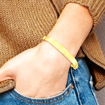 14K Yellow Gold Satin Finish Graduated Hinged Bangle - Product Photo