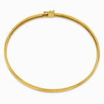 14K Yellow Gold Twisted Diamond-cut Flexible Bangle - Product Photo