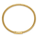 14K Polished and Diamond-cut Fancy Spiral Bangle - Product Photo