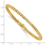 14K Polished and Diamond-cut Fancy Spiral Bangle - Product Photo