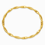 14K Yellow Gold Polished Twist Bangle - Product Photo