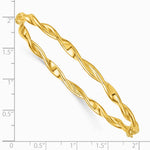 14K Yellow Gold Polished Twist Bangle - Product Photo