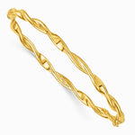 14K Yellow Gold Polished Twist Bangle - Product Photo