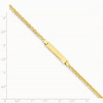 14K Yellow Gold Semi-solid Anchor Link ID Bracelet - Product Photo