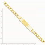 14K Yellow Gold Semi-Solid Curb Link 5.9mm ID Bracelet - Product Photo