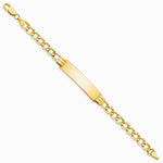 14K Yellow Gold Semi-Solid Curb Link 5.9mm ID Bracelet - Product Photo
