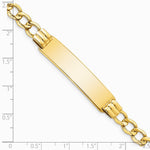 14K Yellow Gold Semi-Solid Curb Link 5.9mm ID Bracelet - Product Photo