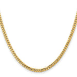 14k 3.5mm Solid Miami Cuban Chain - Product Photo