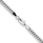 14k White Gold 3.5mm Solid Miami Cuban Chain - Product Photo