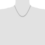 14k White Gold 3.5mm Solid Miami Cuban Chain - Product Photo