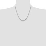 14k White Gold 3.5mm Solid Miami Cuban Chain - Product Photo