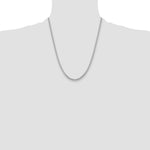 14k White Gold 3.5mm Solid Miami Cuban Chain - Product Photo