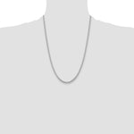14k White Gold 3.5mm Solid Miami Cuban Chain - Product Photo