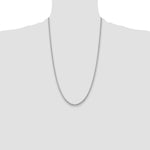 14k White Gold 3.5mm Solid Miami Cuban Chain - Product Photo
