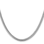 14k White Gold 4.25mm Solid Miami Cuban Chain - Product Photo
