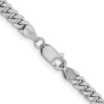 14k White Gold 4.25mm Solid Miami Cuban Chain - Product Photo