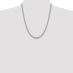 14k White Gold 4.25mm Solid Miami Cuban Chain - Product Photo