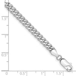 14k White Gold 4.25mm Solid Miami Cuban Chain - Product Photo