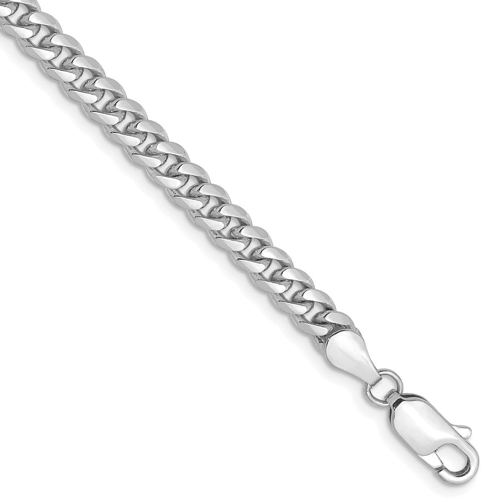 14k White Gold 4.25mm Solid Miami Cuban Chain - Product Photo