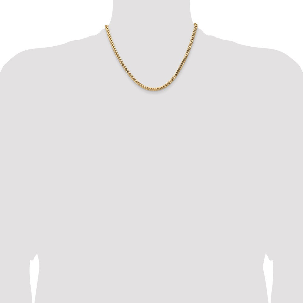 14k 4.3mm Solid Miami Cuban Chain - Product Photo