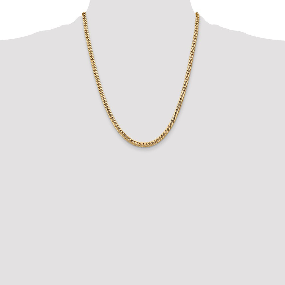 14k 4.3mm Solid Miami Cuban Chain - Product Photo