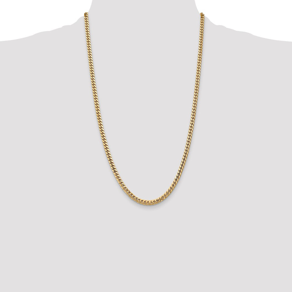 14k 4.3mm Solid Miami Cuban Chain - Product Photo